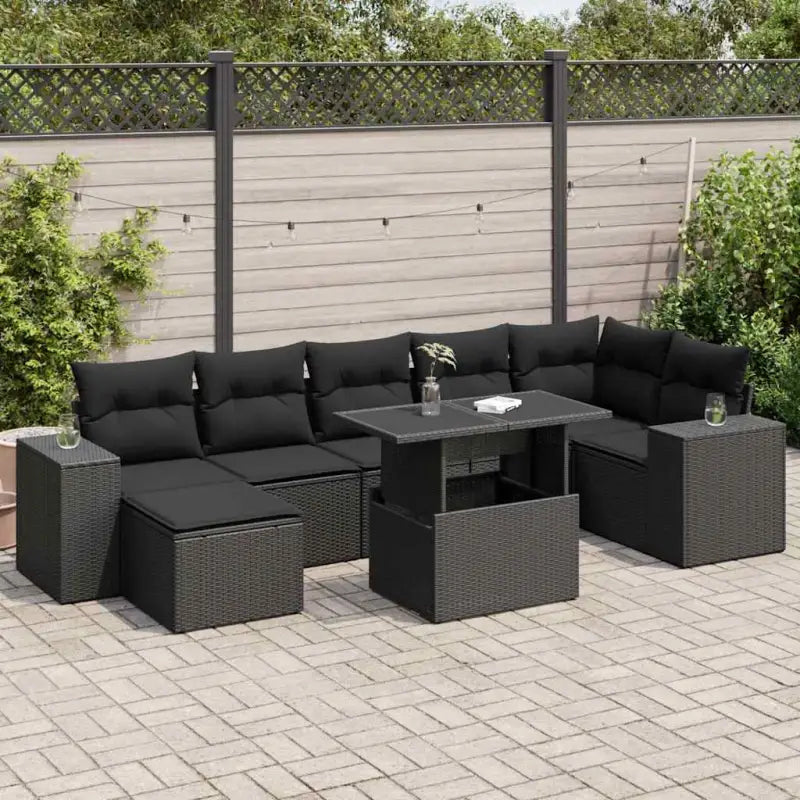 Zwarte tuinsets van gepoedercoat staal voor comfortabel buiten genieten - Zwart / met opbergruimte - Tuinsets