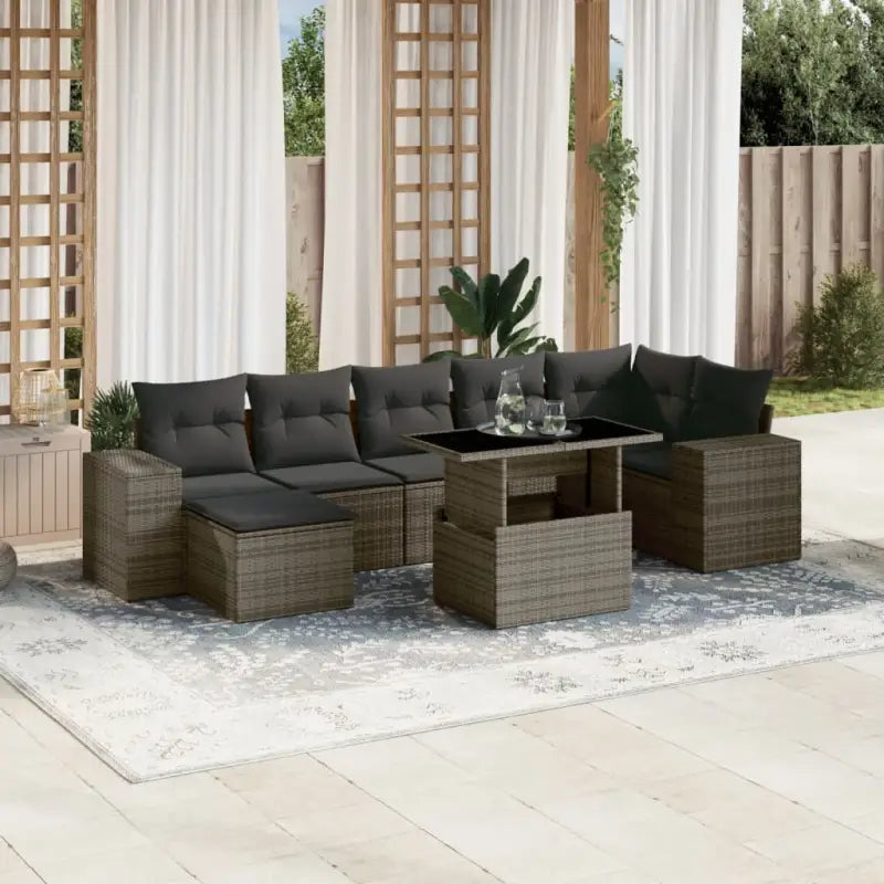 Zwarte tuinsets van gepoedercoat staal voor comfortabel buiten genieten - Grijs / zonder opbergruimte - Tuinsets