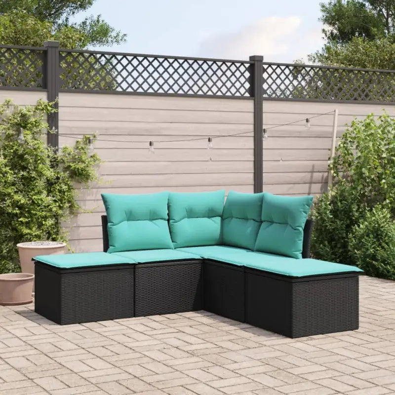 Zwarte tuinstoelenset met waterdichte tas en gepoedercoat staal - Zwart en crème / Zonder tafel - Tuinsets