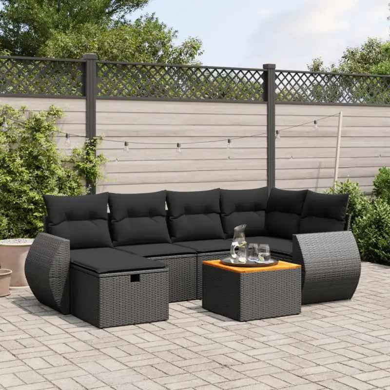 Zwarte tuinstoelset met gepoedercoat staal voor buiten ontspanning - Zwart / zonder opbergruimte - Tuinsets