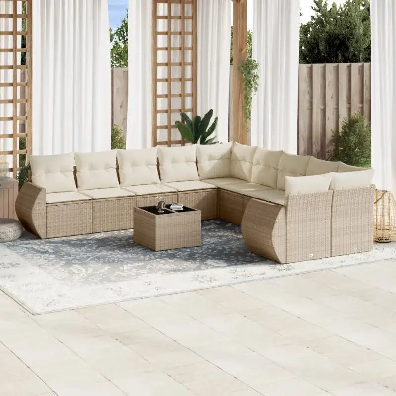 Zwarte tuinstoelset met waterdichte tas en gepoedercoat staal - beige en crèmekleurig / Met tafel - Tuinsets