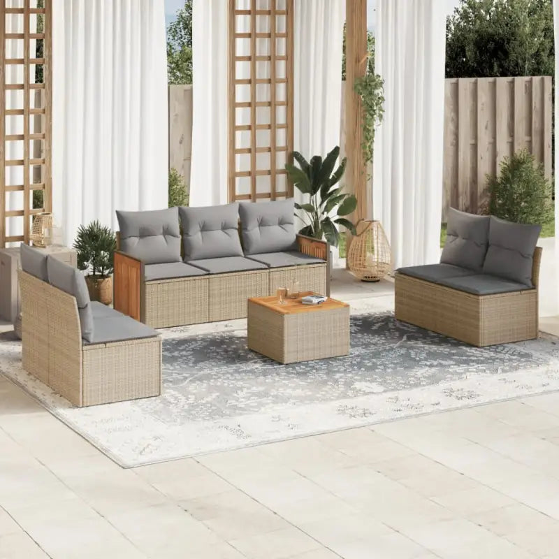 Zwarte tuinstoelset met waterdichte zak en gepoedercoat staal - Beige en grijs / Met tafel - Tuinsets