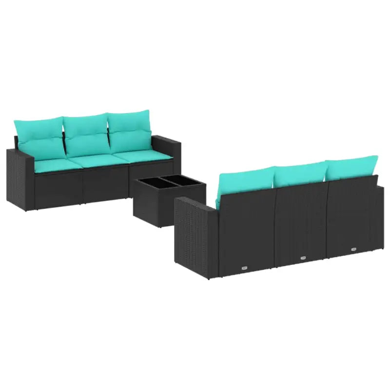 Zwarte tuinstoelset van gepoedercoat staal met comfortabele afmetingen - Tuinsets