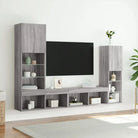 Zwevend TV meubel in Grijs Sonoma met RGB LED-verlichting - Tv-meubels
