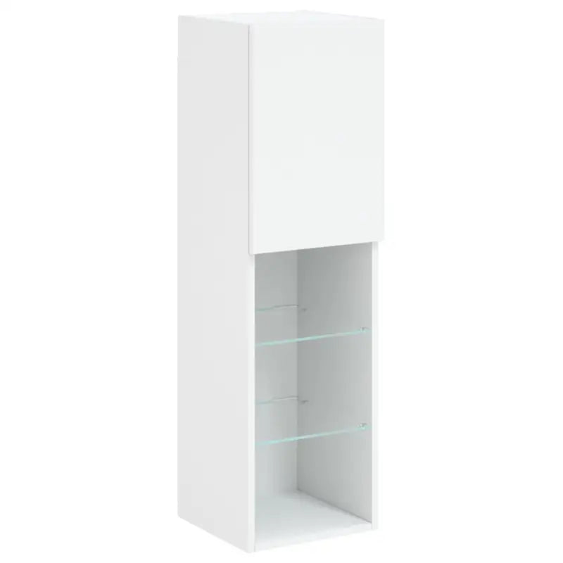 Zwevend tv-meubel van bewerkt hout met rgb led-verlichting - Tv-meubels
