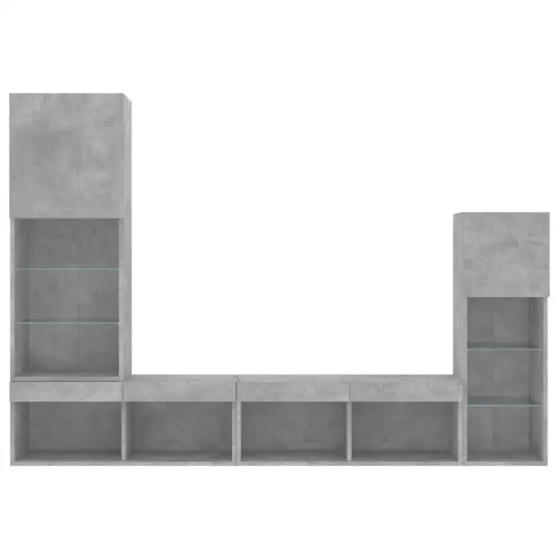 Zwevend tv-meubel van bewerkt hout met RGB LED-verlichting - Tv-meubels