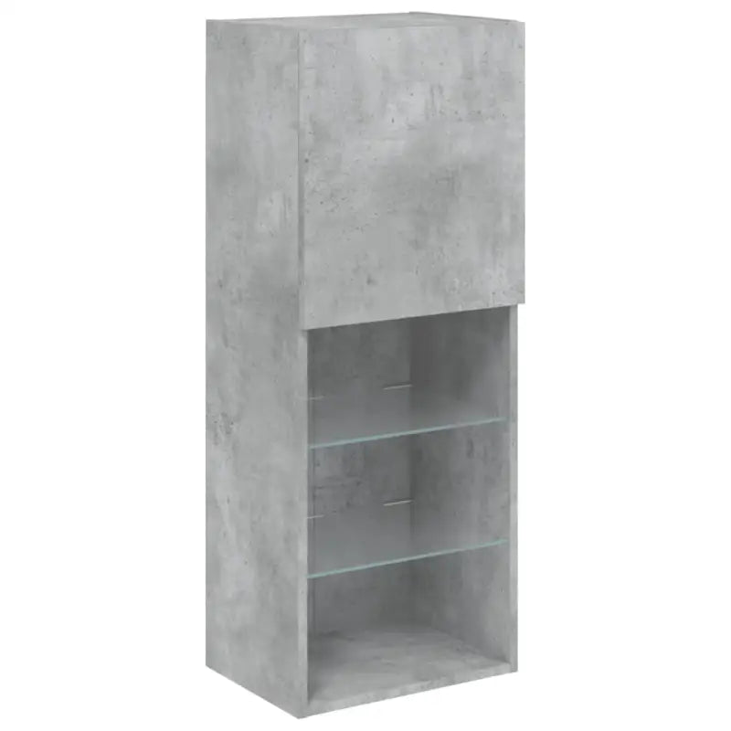 Zwevend tv-meubel van bewerkt hout met RGB LED-verlichting - Tv-meubels