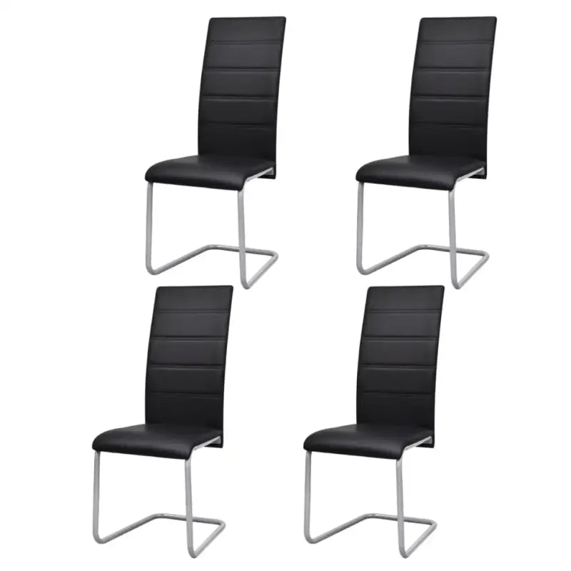 Zwevende eetkamerstoelen levering bevat voor modern interieur - Zwart / 4 - Eetkamerstoelen