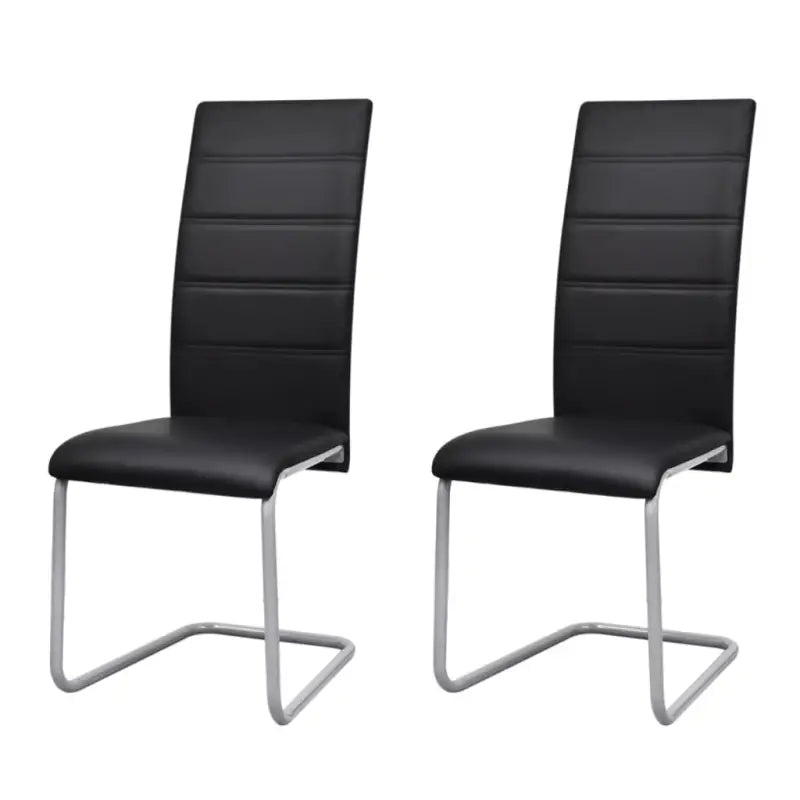 Zwevende eetkamerstoelen levering bevat voor modern interieur - Zwart / 2 - Eetkamerstoelen