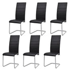 Zwevende eetkamerstoelen levering bevat voor modern interieur - Zwart / 6 - Eetkamerstoelen