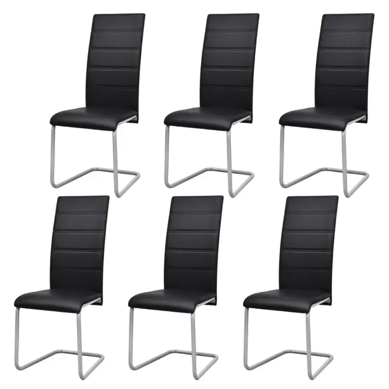 Zwevende eetkamerstoelen levering bevat voor modern interieur - Zwart / 6 - Eetkamerstoelen