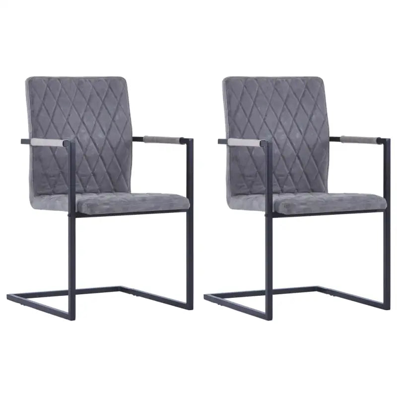 Zwevende eetkamerstoelen levering bevat voor modern interieurstijl - Donkergrijs / 2 / Ruitpatroon - Eetkamerstoelen