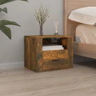 Zwevende nachtkastjes met elegant ontwerp en hoogwaardig bewerkt hout - Gerookt eiken / 1 - Nachtkastjes