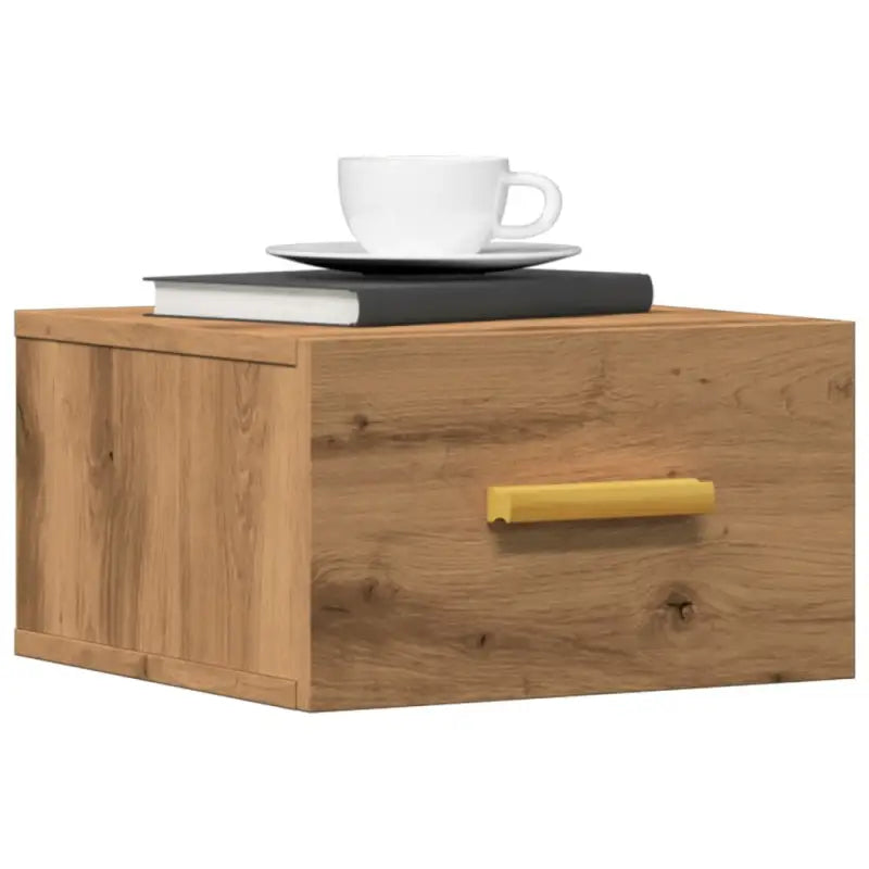 Zwevende nachtkastjes voor een stijlvolle en praktische muuroplossing - artisanaal eikenkleurig / 2 - Nachtkastjes