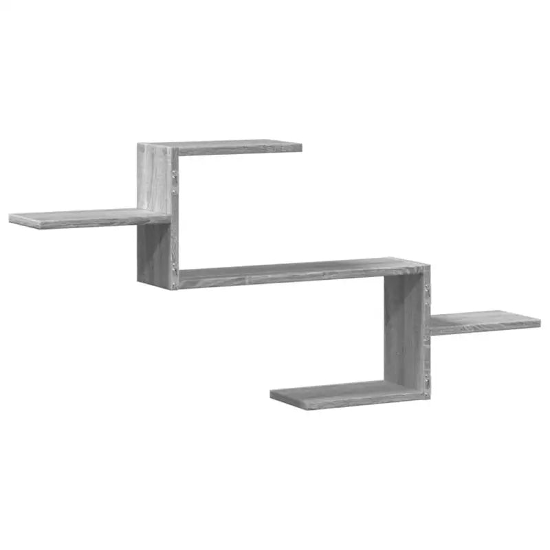 Zwevende schap van bewerkt hout in grijs Sonoma voor maximale ruimtegebruik - Wandplanken