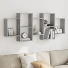 Zwevende schap van bewerkt hout voor maximale ruimtegebruik in huis - Grijs sonoma / 159 x 18 x 65 cm / 1 - Wandplanken