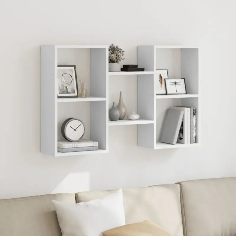 Zwevende schap van bewerkt hout voor maximale ruimtegebruik in huis - Wit / 1 - Wandplanken