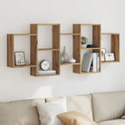 Zwevende schap van bewerkt hout voor maximale ruimtegebruik in huis - Eiken / 159 x 18 x 65 cm / 1 - Wandplanken
