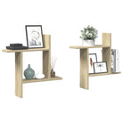 Zwevende schappen van bewerkt hout voor een stijlvolle muuropslag - Sonoma eiken / 50 x 12 x 50 cm / 1 - Wandplanken