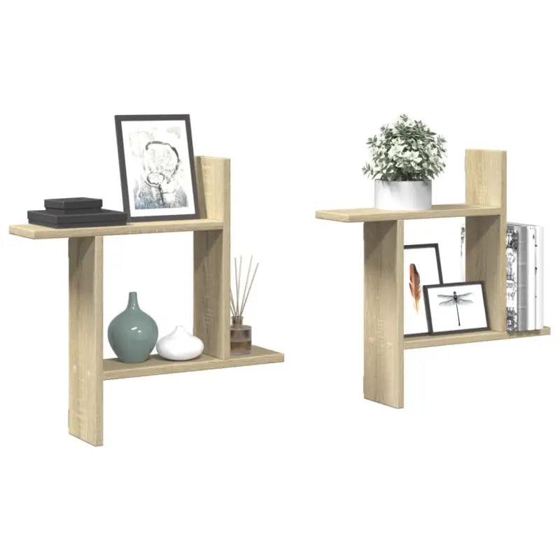 Zwevende schappen van bewerkt hout voor een stijlvolle muuropslag - Sonoma eiken / 50 x 12 x 50 cm / 1 - Wandplanken