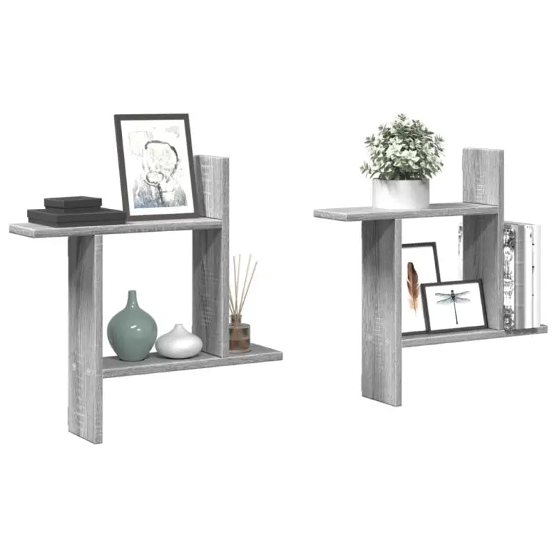 Zwevende schappen van bewerkt hout voor een stijlvolle muuropslag - Grijs sonoma / 50 x 12 x 50 cm / 1 - Wandplanken