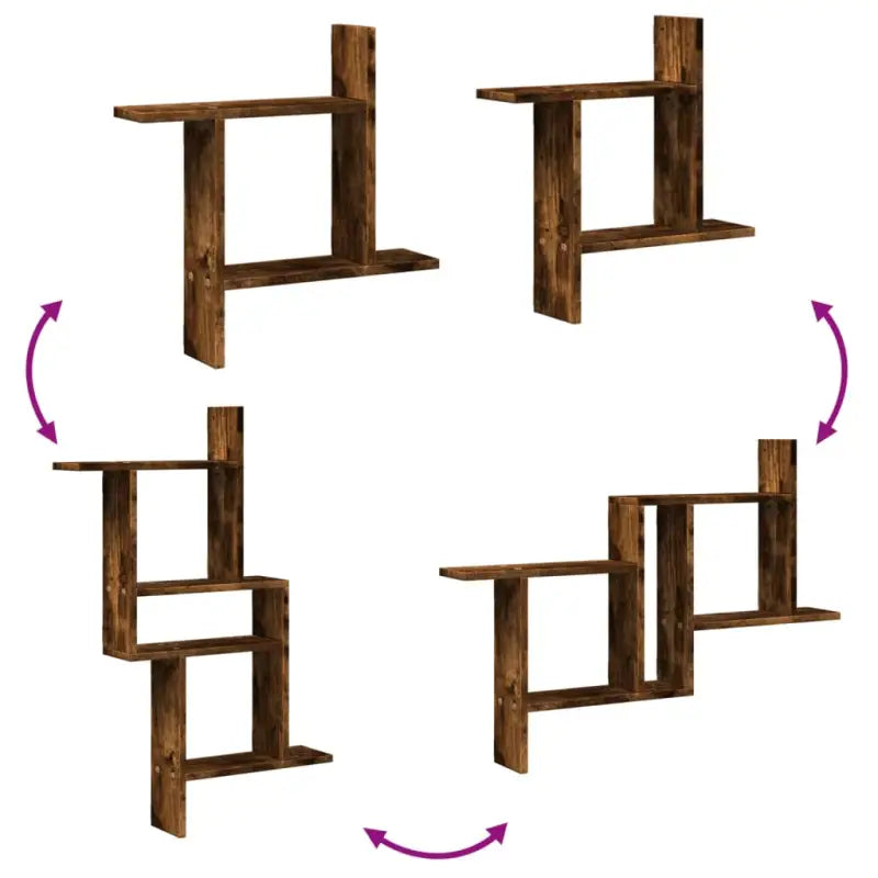 Zwevende schappen van bewerkt hout voor een stijlvolle muuropslag - Wandplanken