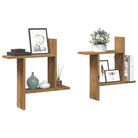 Zwevende schappen van bewerkt hout voor een stijlvolle muuropslag - Eiken / 50 x 12 x 50 cm / 1 - Wandplanken