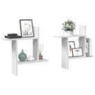 Zwevende schappen van bewerkt hout voor een stijlvolle muuropslag - Wit / 50 x 12 x 50 cm / 1 - Wandplanken