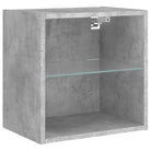 Zwevende tv-meubel van bewerkt hout met rgb led-verlichting - Tv-meubels
