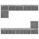Zwevende tv-meubel van bewerkt hout met rgb led-verlichting - Tv-meubels