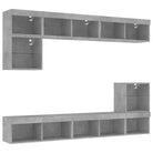 Zwevende tv-meubel van bewerkt hout met rgb led-verlichting - Tv-meubels